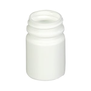 1 oz./30cc White HDPE Wide Mouth Packer Bottle with 33/400 Neck (Cap & Band Sold Separately)