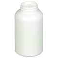 25 oz./750cc White HDPE Wide Mouth Packer Bottle with 53/400 Neck (Cap & Band Sold Separately)
