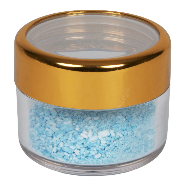 0.6 oz./18mL Clear Acrylic Round Jar with Clear Gold Trim Cap