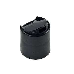 20/410 Black Polypropylene Disc-Top Dispensing Cap with 0.288" Orifice