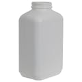 40 oz. White HDPE Wide Mouth Oblong Bottle with 53/400 Neck (Cap Sold Separately)