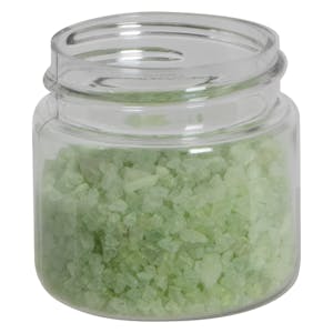 1 oz. Clear PET Straight-Sided Round Jar with 38/400 Neck (Cap Sold Separately)