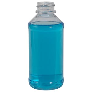4 oz. Modern Round Clear PET Bottle with 24/400 Neck (Cap Sold Separately)