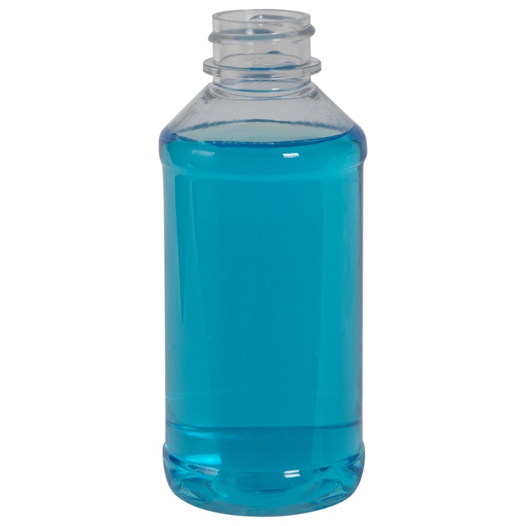 4 oz. Modern Round Clear PET Bottle with 24/400 Neck (Cap Sold Separately)