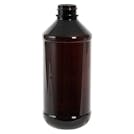 8 oz. Amber PET Modern Round Bottle with 24/400 Neck (Cap Sold Separately)
