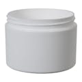 8 oz. White Frosted Polypropylene Straight-Sided Double-Walled Round Jar with 89/400 Neck (Cap Sold Separately)