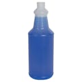 32 oz. Natural Level 3 Fluorinated HDPE Carafe Bottle with 28/410 Neck (Sprayer or Cap Sold Separately)