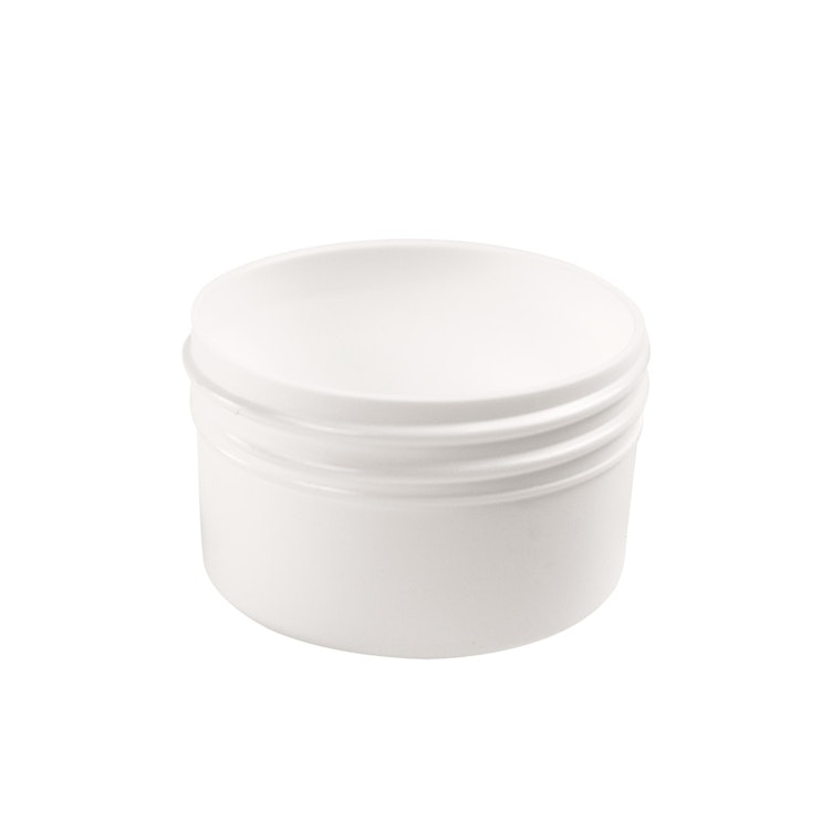 White Polypropylene Low Profile Jars & Caps