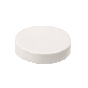 53/400 White Polypropylene Smooth Unlined Cap