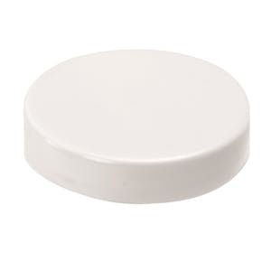 89/400 White Polypropylene Smooth Unlined Cap