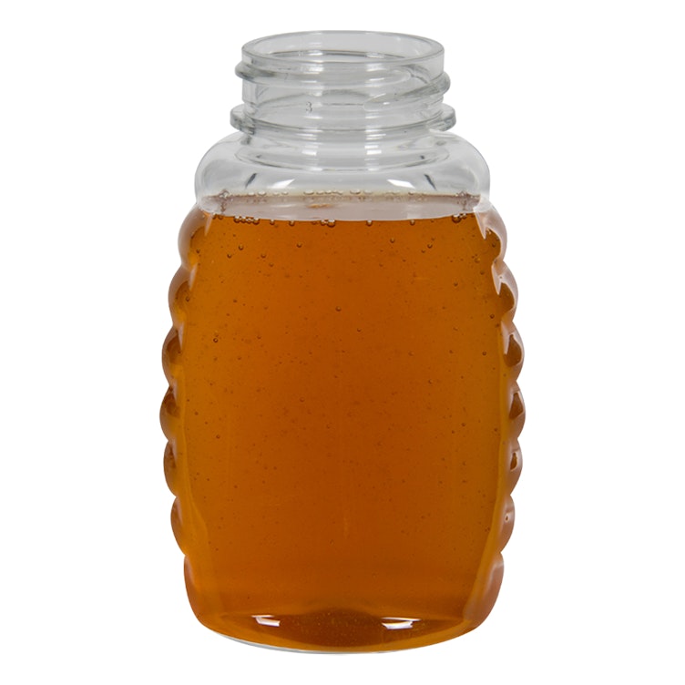 8 oz. (Honey Weight) Clear PET Queenline Bottle with 38/400 Neck  (Cap Sold Separately)