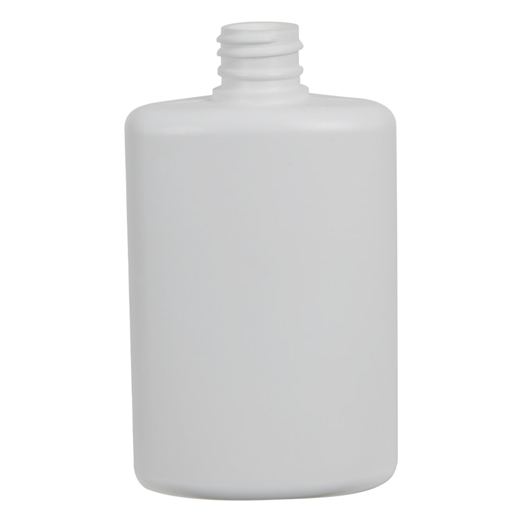 4 oz. White HDPE Oval Bottle with 20/410 Neck  (Cap Sold Separately)