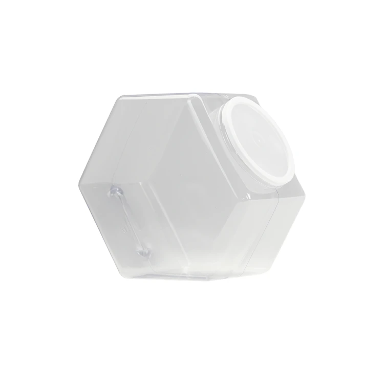 197 oz. Clear PVC Hexagon Jar with 110mm Snap-on Neck (Lid Sold Separately)