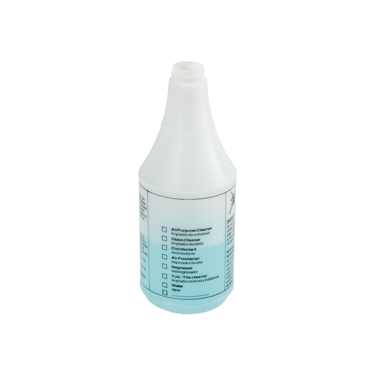 24 oz. HDPE Multi-Product Cleaner Bottle with 28/400 Neck (Sprayer or Cap Sold Separately)