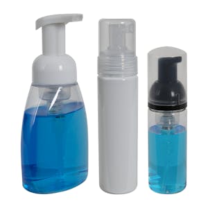 250mL Clear PET Foaming-Style Oval Bottle with 40mm Natural Polypropylene Dispensing Foaming Pump
