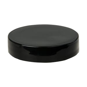 53/400 Black Polypropylene Smooth Unlined Cap