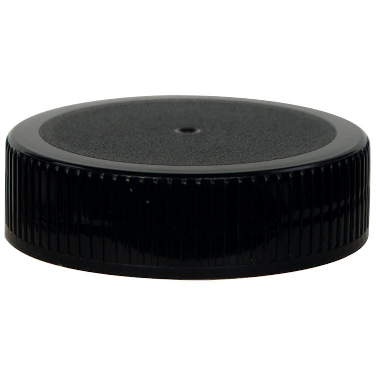 89/400 Black Polyethylene Unlined Ribbed Cap