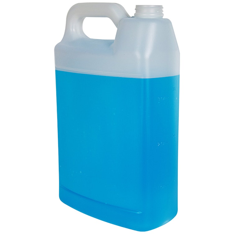 1 Gallon Natural HDPE F-Style Jug with 38/400 Neck (Cap Sold Separately)