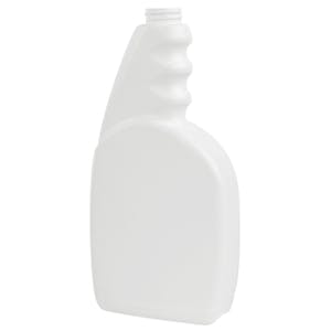 23 oz. White HDPE Trigger Spray Bottle with 28/400 Neck (Sprayer Sold Separately)