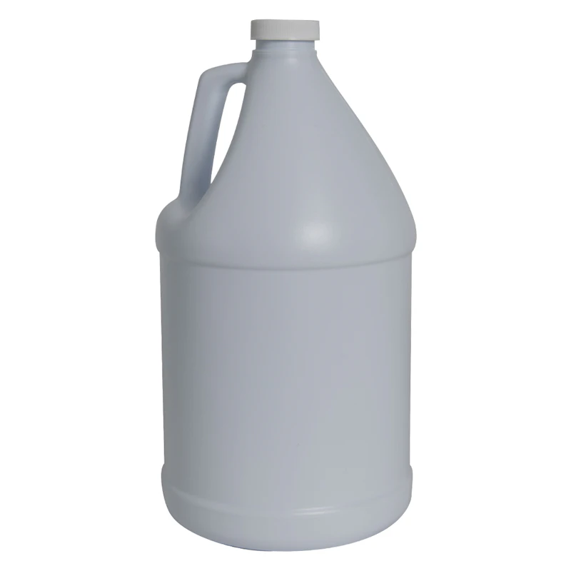 1 Gallon White with Blue Tint HDPE Round Jug with 38/400 White Ribbed Cap with F217 Liner