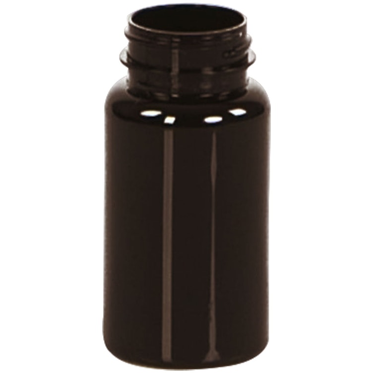 150cc Dark Amber PET Packer Bottle with 38/400 Neck (Cap Sold Separately)