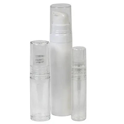 Mini Airless Treatment Bottles with Pumps & Caps