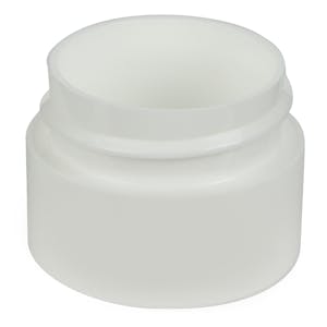 1 oz. White Polypropylene Straight-Sided Double-Walled Round Jar with 53/400 Neck (Cap Sold Separately)