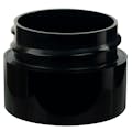 1 oz. Black Polypropylene Straight-Sided Double-Walled Round Jar with 53/400 Neck (Cap Sold Separately)