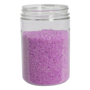 25 oz. Clear PET Straight-Sided Round Jar with 89/400 Neck (Cap Sold Separately)
