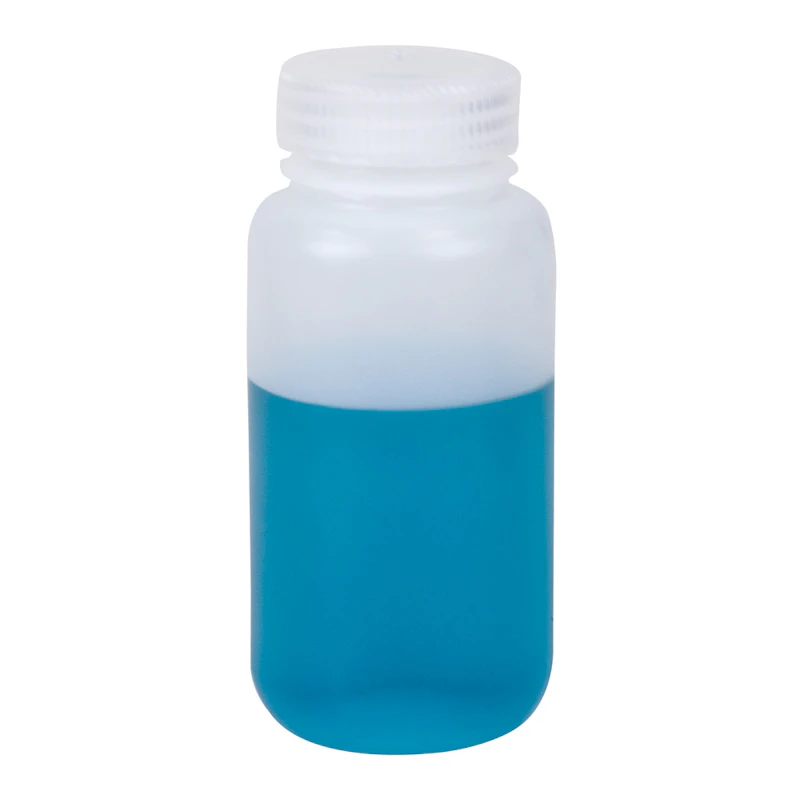 8 oz./250mL Nalgene™ Wide Mouth Economy HDPE Bottle with 43mm Cap