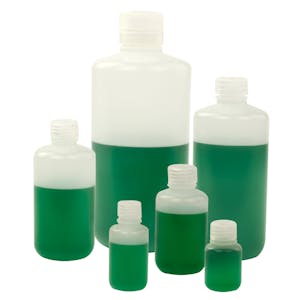 Thermo Scientific™ Nalgene™ Narrow Mouth Economy HDPE Bottles with Caps