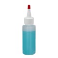 2 oz. Natural HDPE Cylindrical Sample Bottle with 24/410 White Yorker Dispensing Cap