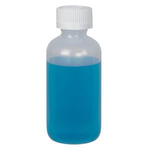 LDPE Boston Round Bottles with CRC Caps