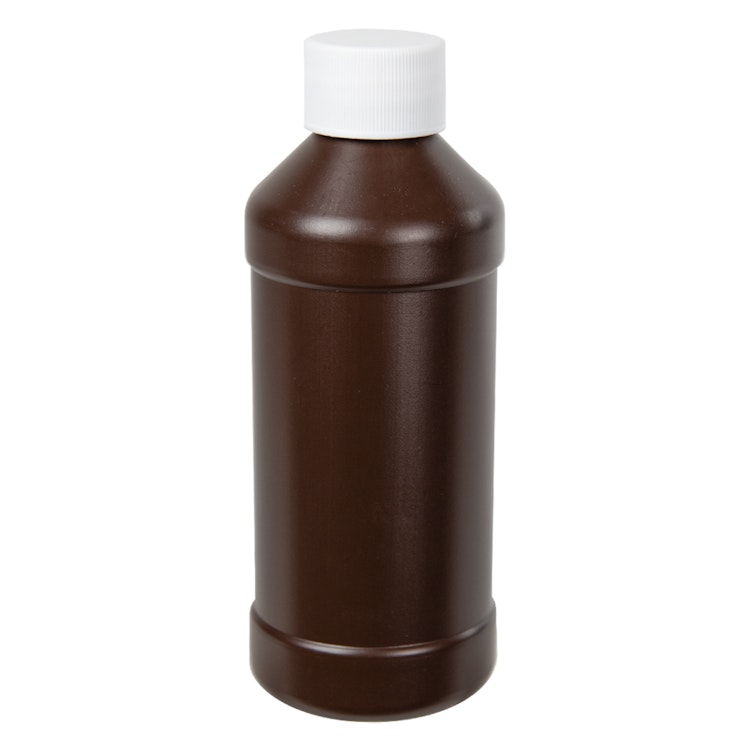 HDPE Modern Round Bottles with Plain Caps