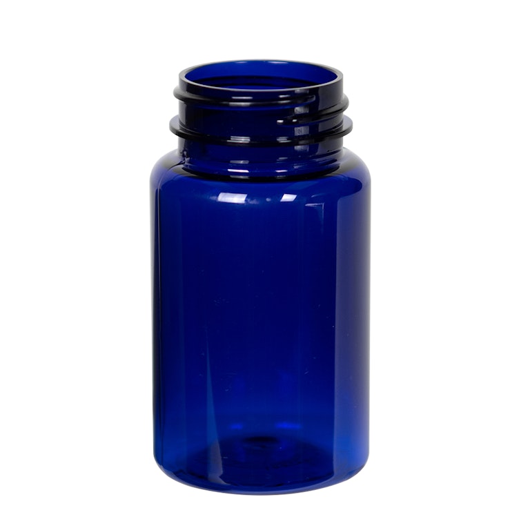 60cc Cobalt Blue PET Packer Bottle with 33/400 Neck (Cap Sold Separately)