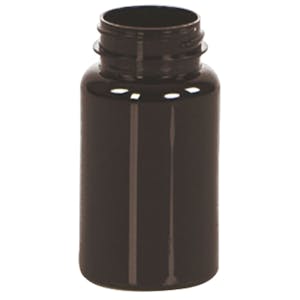 120cc Dark Amber PET Packer Bottle with 38/400 Neck (Cap Sold Separately)