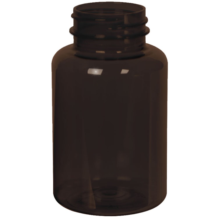 175cc Dark Amber PET Packer Bottle with 38/400 Neck (Cap Sold Separately)