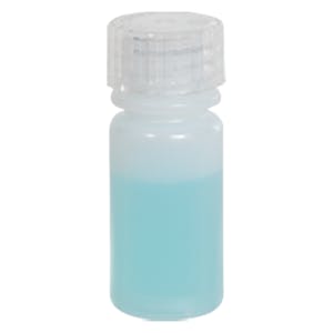 1/8 oz./4mL Nalgene™ Lab Quality Narrow Mouth HDPE Bottle with 13mm Cap