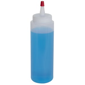 8 oz. Natural LDPE Wide Mouth Bottle with 38/400 Natural Yorker Cap