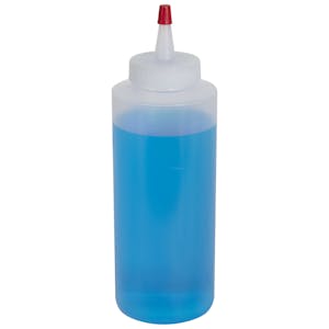 12 oz. Natural LDPE Wide Mouth Bottle with 38/400 Natural Yorker Cap