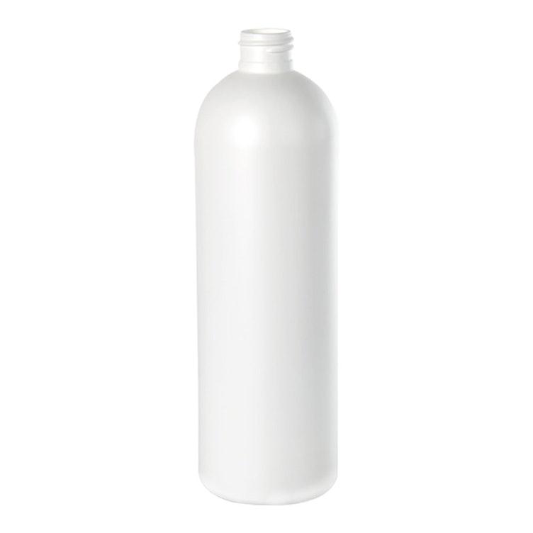 16 oz. White HDPE Cosmo Bottle 24/410 Neck  (Cap Sold Separately)