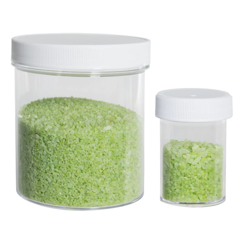 Clear Polystyrene Straight-Sided Jars with Plain Caps