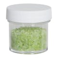 1 oz. Clear Polystyrene Straight-Sided Round Jar with 43/400 White Ribbed Cap with F217 Liner