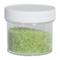 2 oz. Clear Polystyrene Straight-Sided Round Jar with 58/400 White Ribbed Cap with F217 Liner