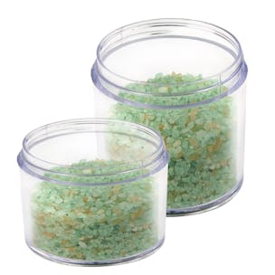 Clear Polystyrene Straight-Sided Thick Walled Jars