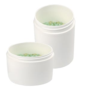 White Polypropylene Straight-Sided Thick Walled Jars