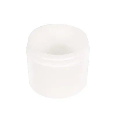 2 oz. White Polypropylene Straight-Sided Thick-Walled Round Jar with 58/400 Neck (Cap Sold Separately)