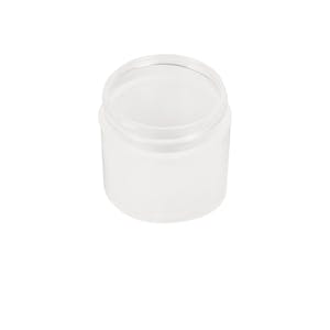 1 oz. Natural Polypropylene Straight-Sided Thick Wall Round Jar with 43/400 Neck (Cap Sold Separately)