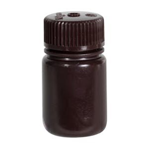 1 oz./30mL Nalgene™ Amber HDPE Wide Mouth Economy Bottle with 28mm Cap