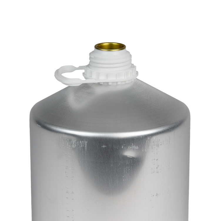 4000mL Industrial Aluminum Bottle Plus 45 Bottle (Cap Sold Separately)